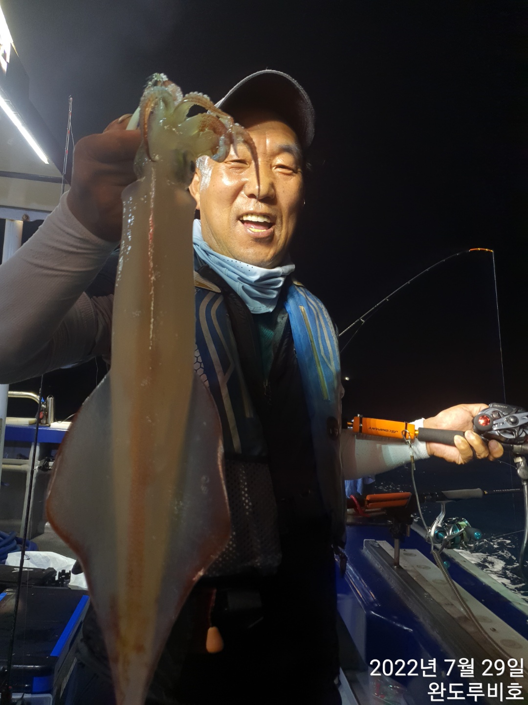 7월28일 완도 루비호 한치 계속되는 호조황