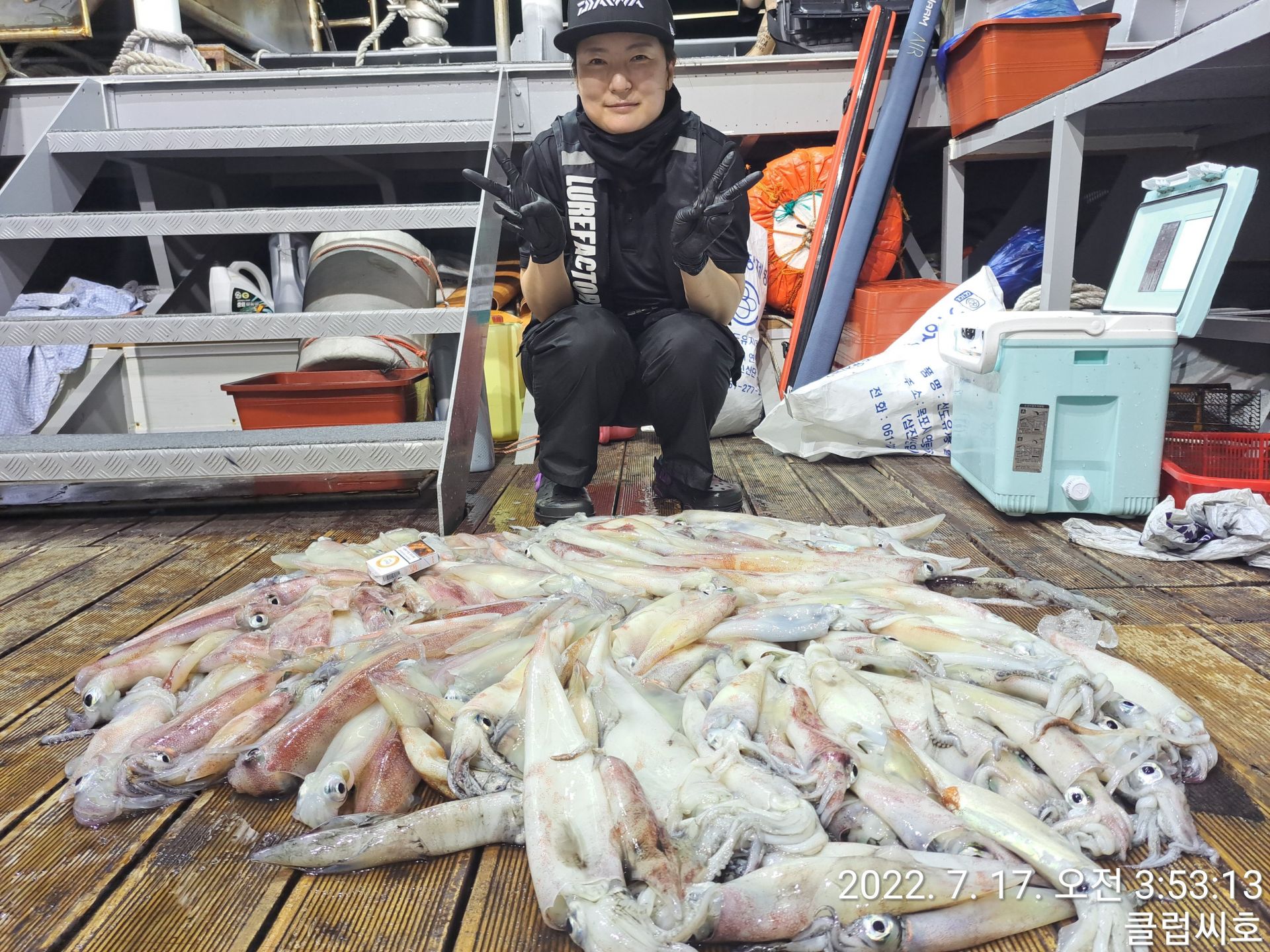 7월16일 클럽씨호 한치 대박조황입니다.