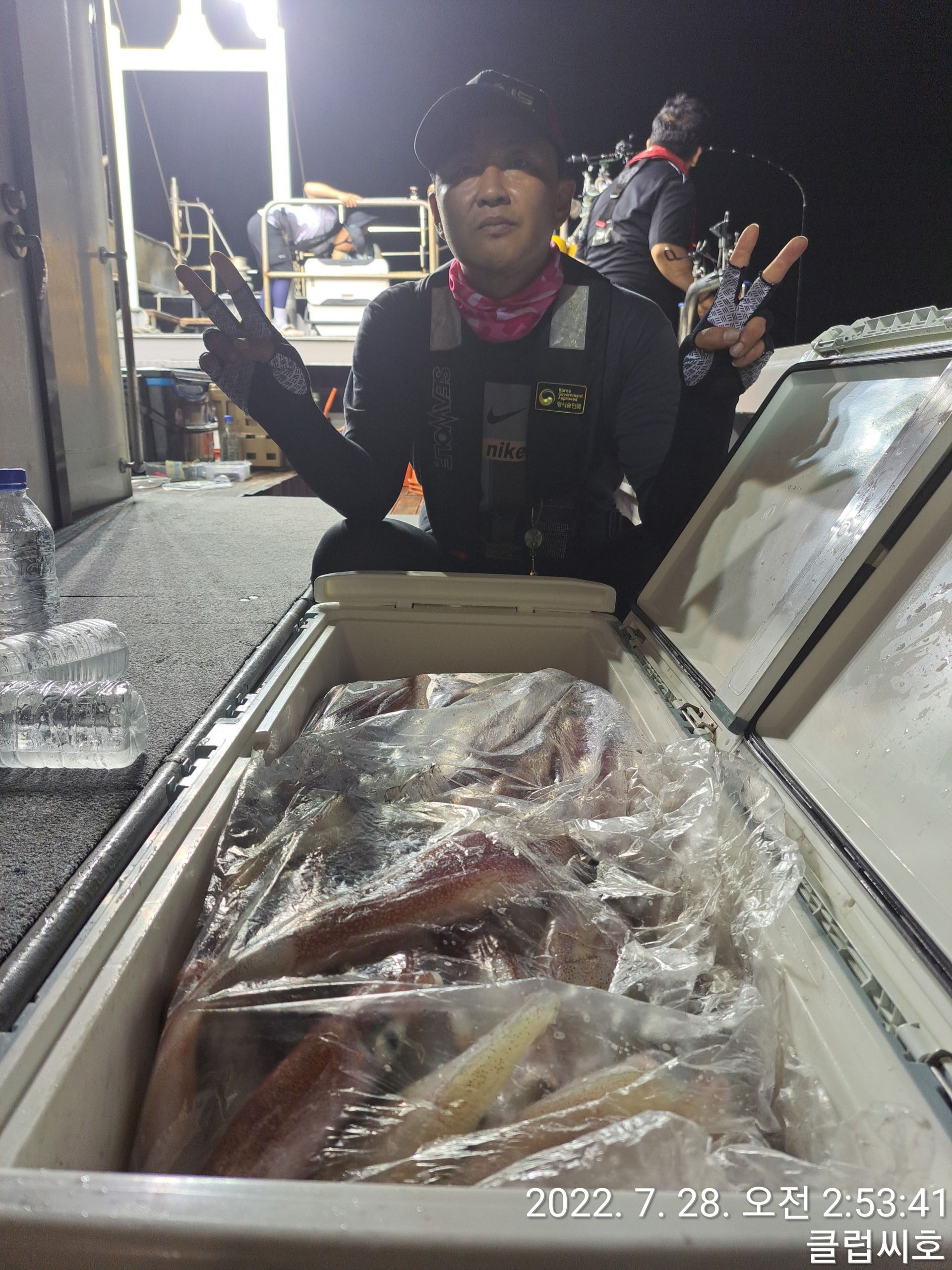 7월27일 클럽씨호 한치 쿨러조황입니다