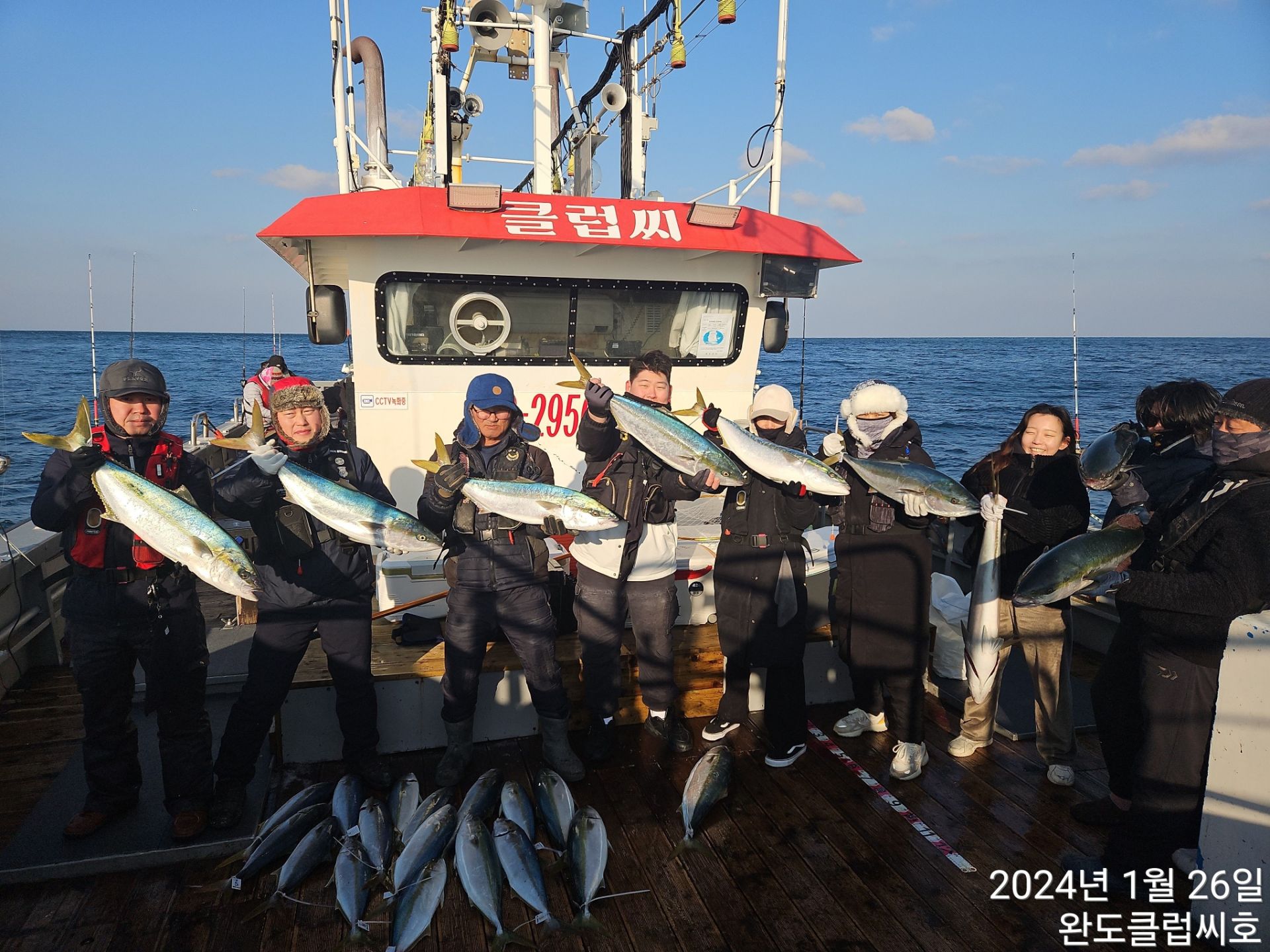 1월26일 클럽씨호 대방어 조황입니다.