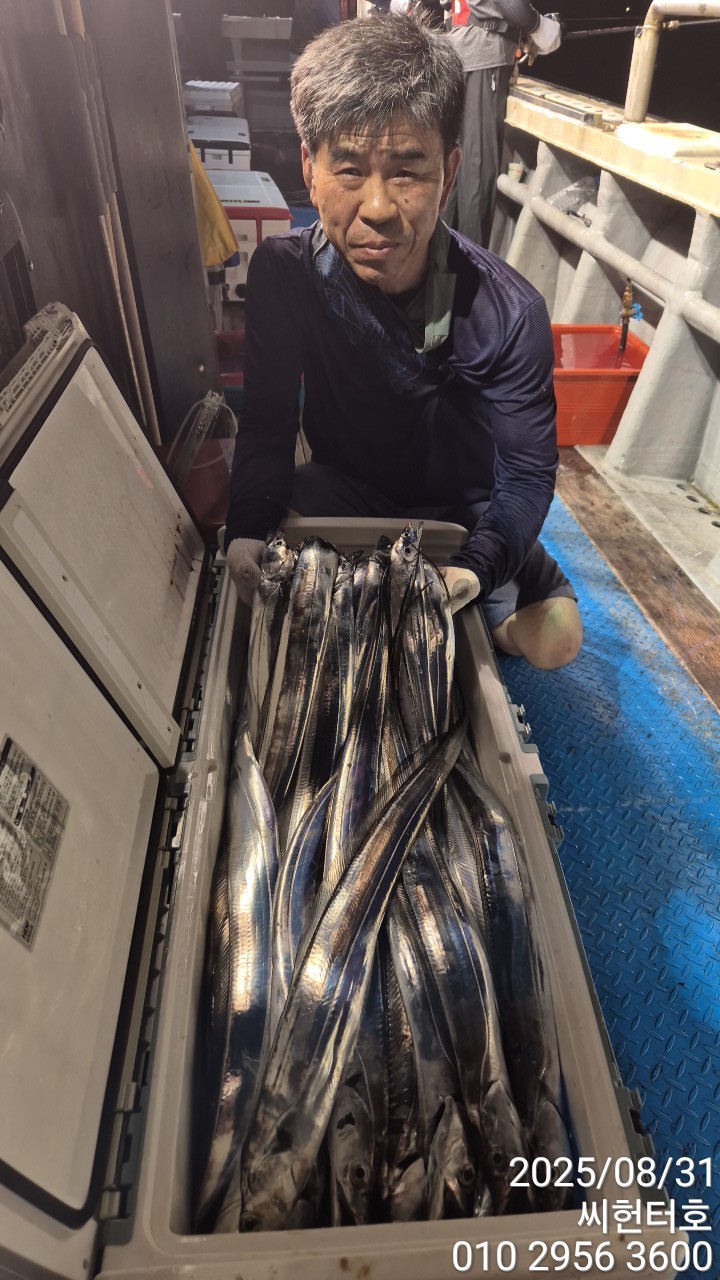 8월30일 토요일 씨헌터호(클럽씨호) 갈치조황입니다