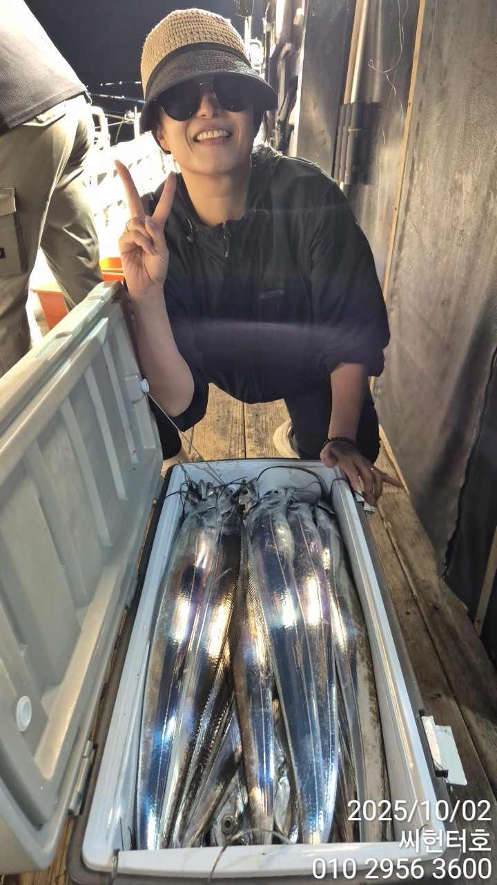 10월1일 화요일 씨헌터호(클럽씨호) 갈치 굿조황입니다