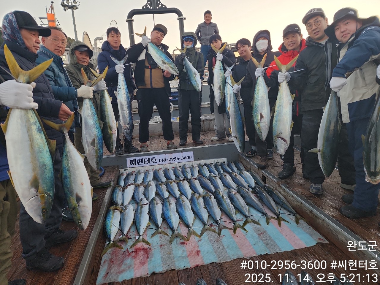 11뭘14일 금요일 오늘도 방어 대박조황입니다